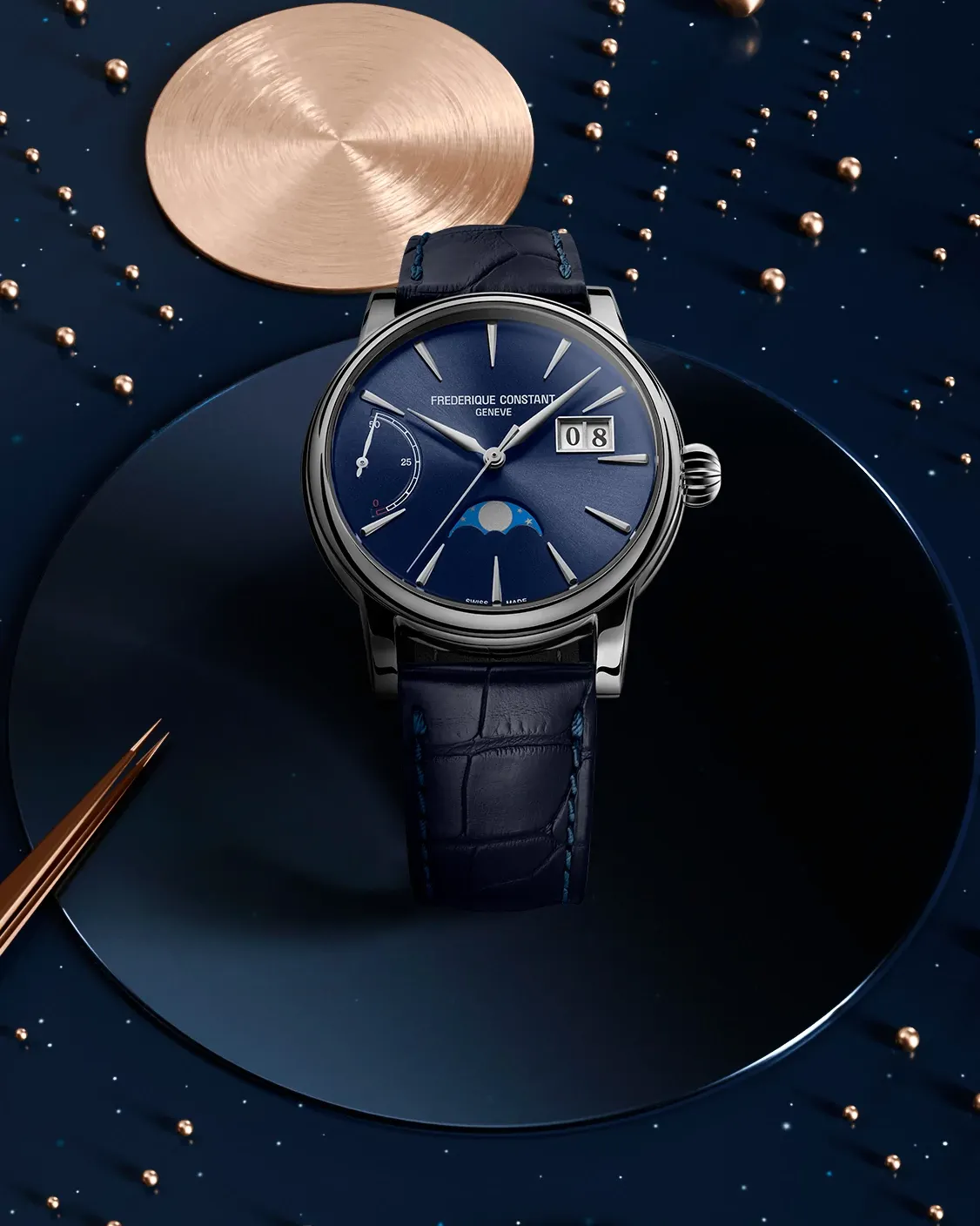 時計 FREDERIQUE CONSTANT Worldtimer FC255S6B6 Manufacture Classic Power Reserve Big Date Watch FC-735N3H6